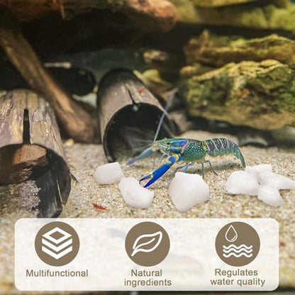 Shrimp Rocks, 5 oz for Crayfish, Snails, Hermit Crab, Crustacean, Aquarium | for Marine Tanks, Freshwater Use & Terrarium Habitats
