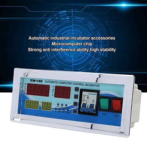 110V Egg Incubator Controller, XM-18D Digital Automatic Temperature Humidity Control Thermostat with Sensor Probe for Homebrew Incubator Greenhouse