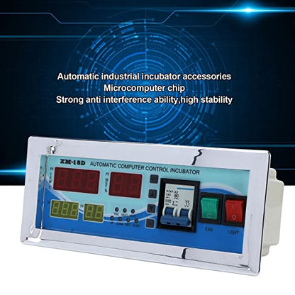 110V Egg Incubator Controller, XM-18D Digital Automatic Temperature Humidity Control Thermostat with Sensor Probe for Homebrew Incubator Greenhouse