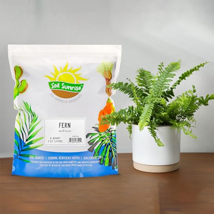 Soil Sunrise Fern Plant Potting Soil Mix (8 Quarts) Custom Hand Blended Mixture for Indoor/Outdoor Container Gardening