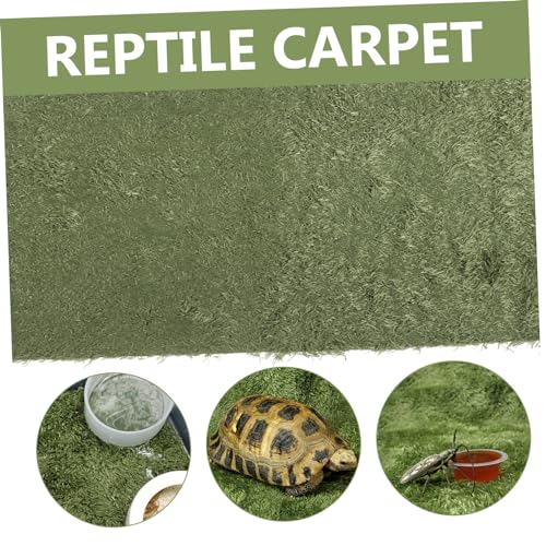 COLLBATH Reptile Carpet Mat for Imitation Grass Liner Reusable Breathable Washable Substrate for Snakes Lizards Turtles Comfortable Habitat