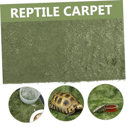 COLLBATH Reptile Carpet Mat for Imitation Grass Liner Reusable Breathable Washable Substrate for Snakes Lizards Turtles Comfortable Habitat
