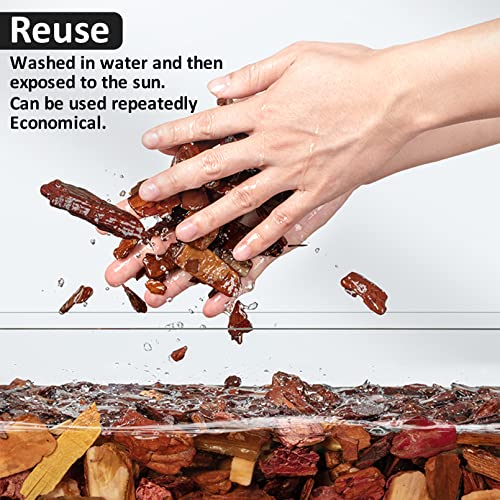 Hamiledyi Reptile Hide Box Gecko Hideout Cave with Sink Humidifier and Reptile Bark Bedding Tortoise Habitat Substrate Natural Terrarium Bark for Snake Spiders Bearded Dragons Hermit Crabs Geckos