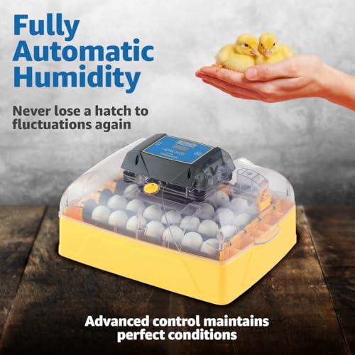Brinsea Ovation 28 EX Incubator for Hatching Eggs with Automatic Humidity Control - Fully Automatic Chicken Egg Incubator with Digital Display - Holds Quail Duck and Turkey - style: Without Book