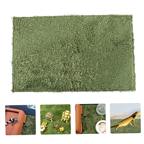 VICASKY Fake Lawn Mat for Reptiles Washable Pet Mat with Moss Design Terrarium Liner for Tortoise Iguana Bearded Dragon and Other Pets Reusable Carpet