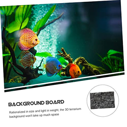 Gatuida 3D Rock Decorative Panel Tank Background Snake Backdrop Reptile Tank Decor Fish Background