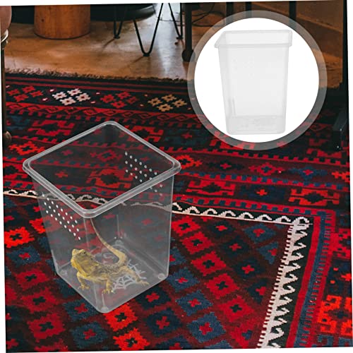 VANZACK 3pcs Reptile Habitat Enclosure for Tarantulas Snails Spiders and Ventilated Feeding Boxes for Small Pets for Breeding and Display