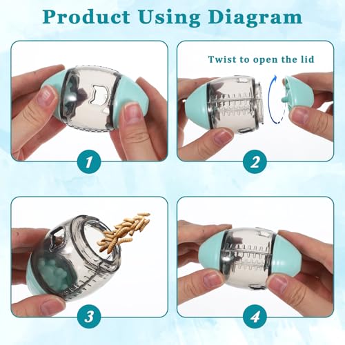 Bearded Dragon Toys Interactive Lizard Feeder Toys Rugby Shape Gecko Feeder Ball for Bearded Dragon Enrichment Gecko Small Animals Enrichment Accessories