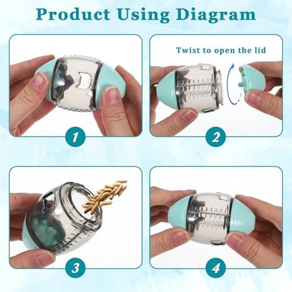 Bearded Dragon Toys Interactive Lizard Feeder Toys Rugby Shape Gecko Feeder Ball for Bearded Dragon Enrichment Gecko Small Animals Enrichment Accessories