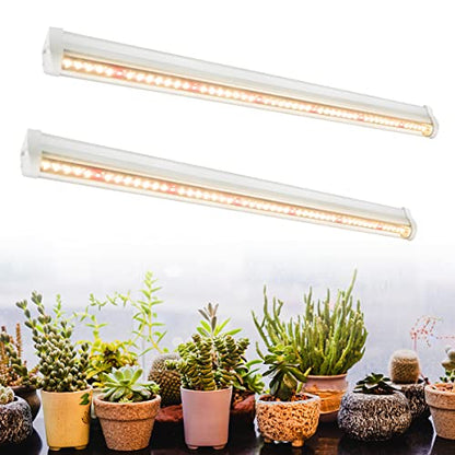 T5 Grow Lights 5000K Full Spectrum,1.4FT (2pcs x 10 Watts) Plant Growing Lamp,End-to-End Connectable Led Light Strips for Indoor Plants Succulents Flowers Growing
