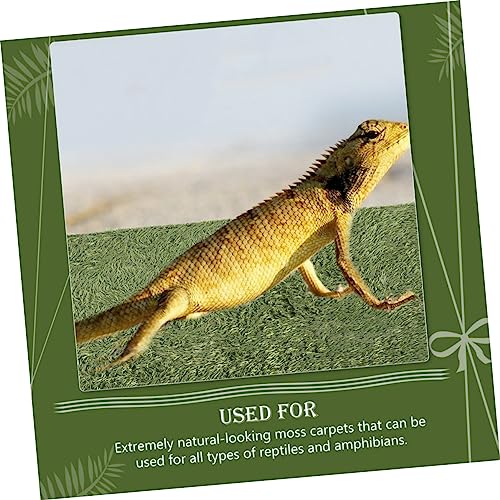Reptile Moss Carpet for Amphibians and Tortoises Moisture Retaining Artificial Lawn Mat for Crawl Pets for Terrarium Decoration and Habitat Simulation