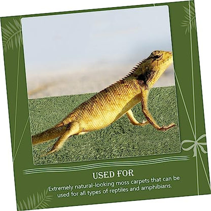 Reptile Moss Carpet for Amphibians and Tortoises Moisture Retaining Artificial Lawn Mat for Crawl Pets for Terrarium Decoration and Habitat Simulation