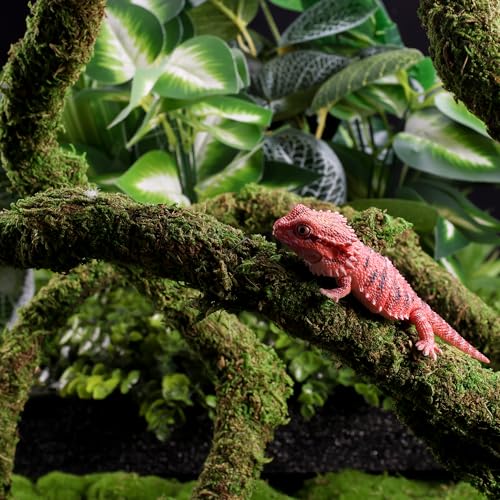 USMOLA Moss Vine for Reptiles, Bendable Climbing Vines Reptile Tank Accessories, Natural Moss Rope for Leopard Gecko, Lizard, Snake, Chameleon, Frog Terrarium Decor (Jungle Green, 9.8 FT) - size: 9.8 FT