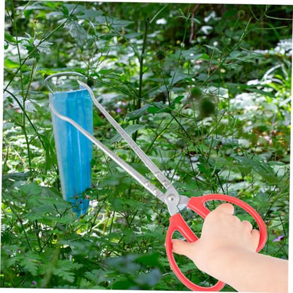 Toyvian Stainless Steel Reptile Feeding Tongs Extra Long Tweezers for Terrarium Multi-Use Snake Grabber Tool Non-Slip Grip for Safe PET Handling