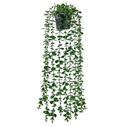 Der Rose 24.8'' Fake Hanging Plants Artificial Potted Eucalyptus Vine Plants Indoor and Outdoor for Office Home Living Room Bathroom Wall Shelf Decor (1Pack) - size: 24.8"-Fake Eucalyptus