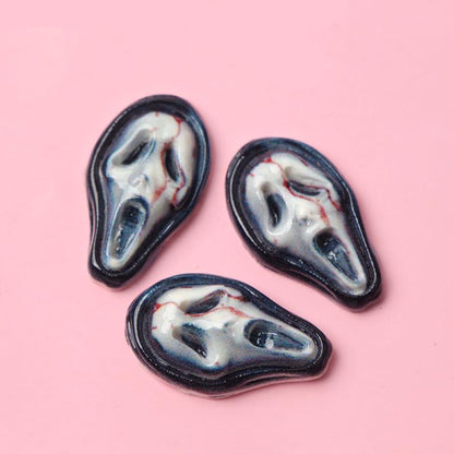 Ximimark 40 pcs Gothic Resin Skull Cabochon Stone Figurines for DIY Crafts and Home Decor - Perfect for Halloween and Christmas Scrapbook Ornaments