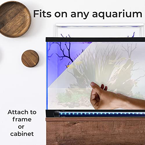 ColorCast Aquarium Background LED Light Kit with Frosted Background Film | Smartphone and Voice Control | 24/7 Timers | Alexa and Google Home | for Aquariums, Terrariums and Vivariums | 32"-48" - size: 32" | 32" to 48"