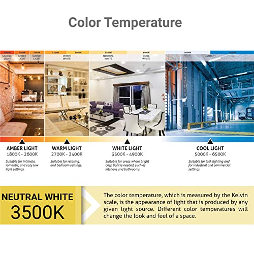 Sunlite 30435 F54T5/835/HO 4 Foot T5 Linear Fluorescent Lamp, 54 Watts, 5000 Lumens, 3500K Neutral White, Miniature G5 Bi-Pin Base, ROHS Compliant, High Performance Straight Tube, 40 Pack - color: 3500k, style: 54 watts (45.80-Inch)