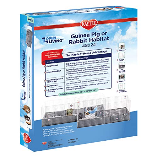 Kaytee Open Living Pet Rabbit or Guinea Pig Habitat, 48" x 24" - size: 48.0"L x 24.0"W x 19.0"H