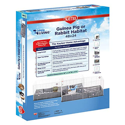 Kaytee Open Living Pet Rabbit or Guinea Pig Habitat, 48" x 24" - size: 48.0"L x 24.0"W x 19.0"H