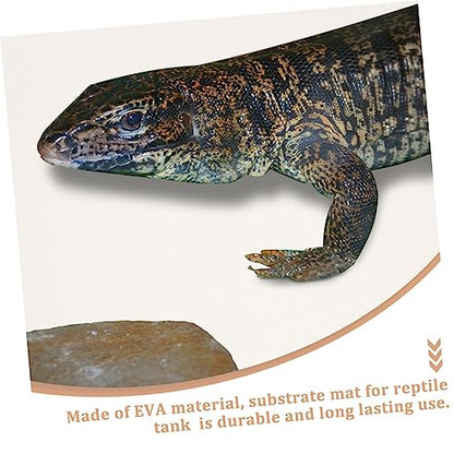 MERRYHAPY Eva Reptile Carpet for Tortoises Lizards and Snakes Soft and Durable Bedding Mat Easy Clean Non-Slip Terrarium Liner for Reptile Habitat - color: White