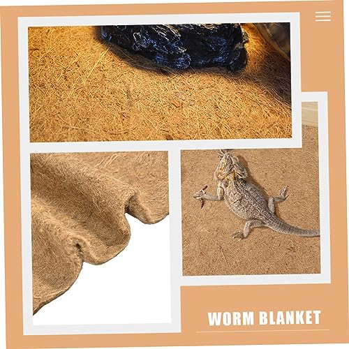 GALPADA Natural Jute Fiber Worm Blanket for Compost Bins Worm Farms and Reptile Terrariums Multi-Functional Cushion Pad for Lizards Turtles and Small Pets