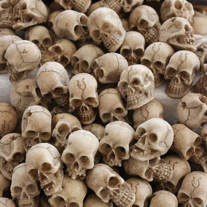 Acekey Mini Halloween Skulls - 40PCS Resin Skeleton Heads for Halloween Decoration, Crafts, Miniature, Vase Fillers, Gothic Home Decor and Spooky Diorama Projects