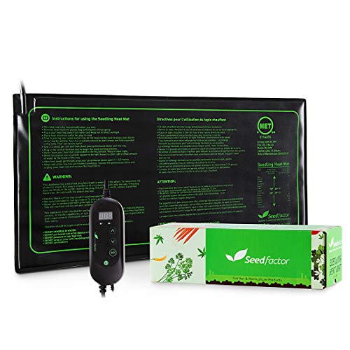 MET Certified Seedling Heat Mat with 50℉~108℉ Digital Thermostat Controller for Seed Germination (10" x 20") - size: 10" X 20" & Thermostat Controller