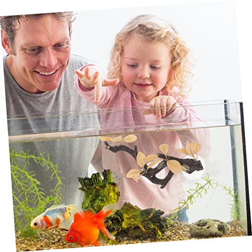 ibasenice Reptile Accessories Artificial Branch Suction Cup Resin Sculpture for Pet Lizard Tank Decor