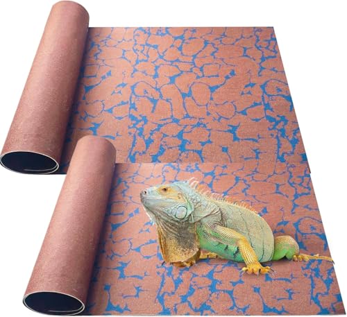 BNOSDM 2 PCS Reptile Carpet Mat Terrarium Liner Bedding Reptile Cage Mat Supplies for Tortoise Lizard Leopard Gecko Snake Chameleon 19.7" x 11.8" - size: S（2PCS）： 19.7*11.8IN