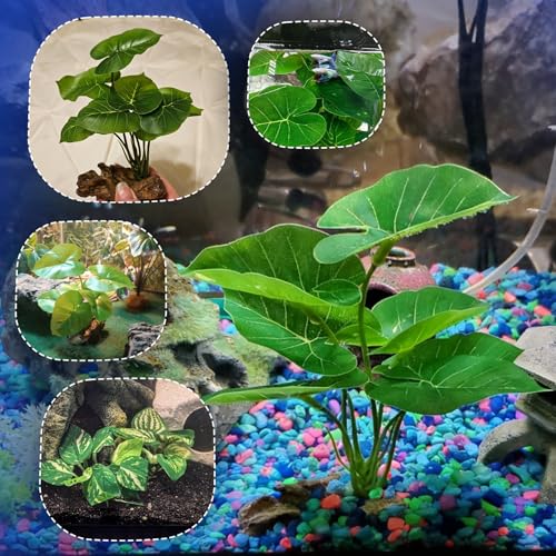 CousDUoBe 12 Pcs Betta Fish Tank Decor，Silk Aquarium Plants Green Fish Tanks Decoration Plants, Aquarium Decorations Green Plants - size: 12 Pcs Silk Aquarium Plants（Style A）
