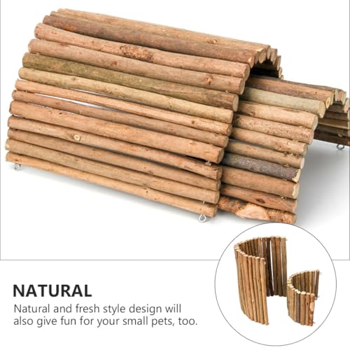 Small Pet Reptiles Shelter and Wooden Reptile Hiding House Small and Large Sizes Indoor Habitat Hideout for Tortoise Hamster Lizard