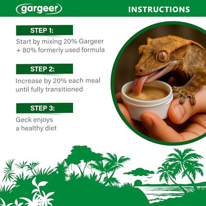 Gargeer 'Picky Geck' Rainforest Mist - Premium Crested Gecko Food | Immune & Digestion Support with Banana, Papaya, Fig & Blueberry | No Fillers - Only Premium Ingredients | 2oz | Made in USA - size: 2 Ounce (Pack of 1)