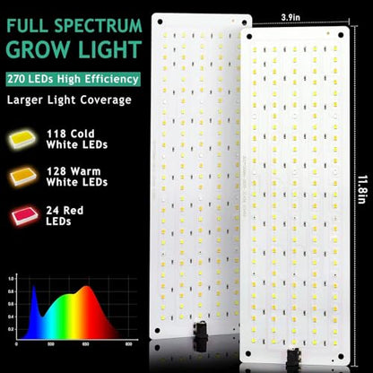 LBW Plant Grow Light, Full Spectrum Plant Light for Indoor Growing, 270 LEDs Growing Lamp with Auto On/Off Timer 4/8/12H, 3 Lighting Modes, 10 Dimmable Levels, 2 Pack - size: 2 Packs