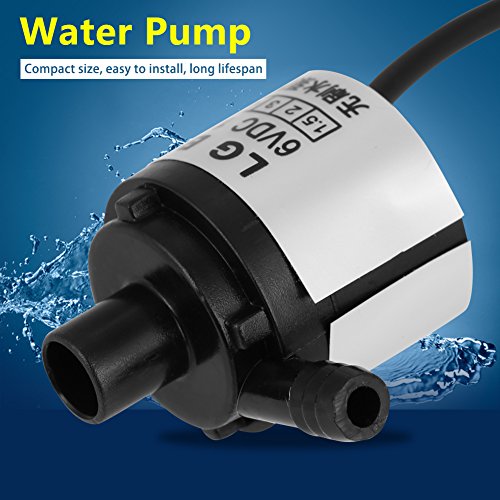 Haofy Mini Submersible Water Pump 30dB Quiet for Aquarium Fish Tank 2.5m Lift Head with 5W Brushless Motor for Small Hydroponics System and Office Fountain