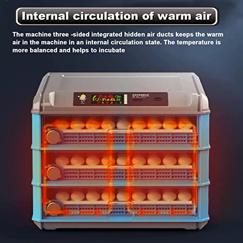 Egg Incubator, 192/256/500 Egg Incubator, Poultry Hatcher Machine with Automatic Egg Turning, Temperature & Humidity Control and LED Screen, General Purpose Incubator for Chickens Ducks Birds,500 - size: 500