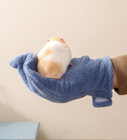 1 pc Hamster Glove Anti Bite Guinea Pig Handling Glove Bite Proof Rabbit Holding Glove Biting Protection Bath Wipe for Hedgehog Sugar Glider Gerbils Mice Rats Small Animals Parakeet (pink star) - color: pink star