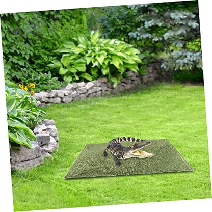 Yardwe 2pcs Reptile Moss Carpet Mat Lizard Tank Decor Soft Reusable Terrarium Substrate