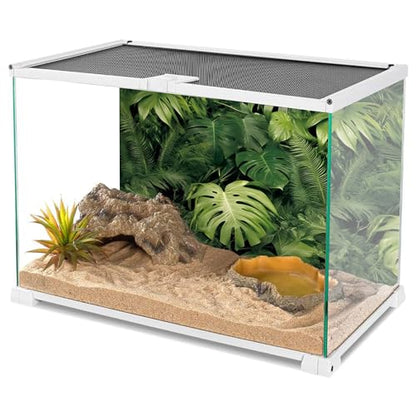 AWERT 48x20 inches Tropical Leaves Terrarium Background Polyester Reptile Habitat Background Rainforest Aquarium Background - size: 48x20in/120x50cm