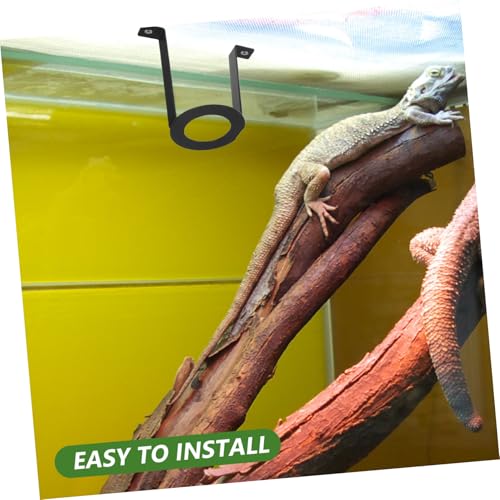 2pcs Reptile Lamp Bracket Adjustable Metal Lamp Stand for Terrarium Uvb Basking Light Holder Compatible Glass Enclosures for Lizards and Amphibians