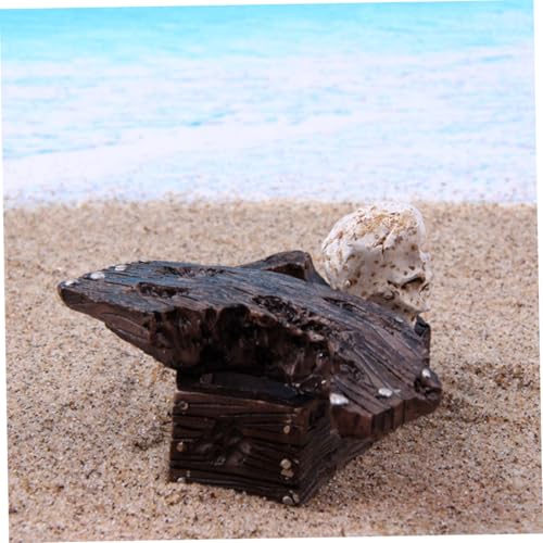 STOBOK 2pcs Resin Coffin Decorations Fish Tank Ornaments Bob Skeleton Aquatic Aquarium Sand Aquarium Coffin Skull for Aquarium Skulls for Aquarium Decorative Resin Skull Coffin