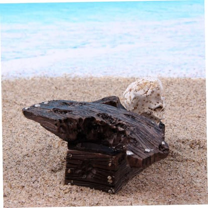 STOBOK 2pcs Resin Coffin Decorations Fish Tank Ornaments Bob Skeleton Aquatic Aquarium Sand Aquarium Coffin Skull for Aquarium Skulls for Aquarium Decorative Resin Skull Coffin