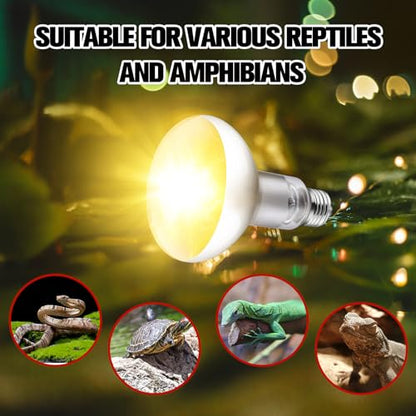 DXOPHIEX 100W Reptile Heat Lamp Bulb Full Spectrum UVA UVB, Sun Lamp Basking Light for Bearded Dragon, Mercury Vapor Bulb for Reptiles and Amphibians - size: 100W