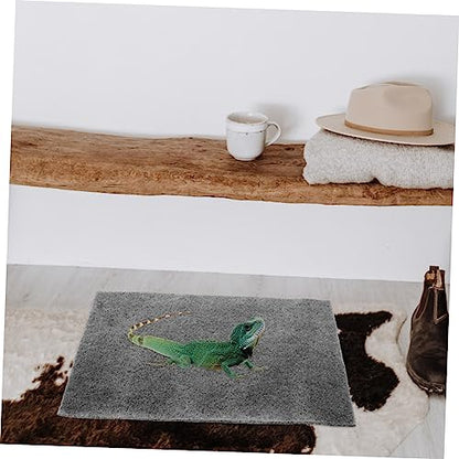 balacoo 2pcs Reptile Carpet Mat Convenient Snake Bedding Tortoise Bedding Absorbent Terrarium Liner for Lizards Geckos and Snakes Grey - color: Grey