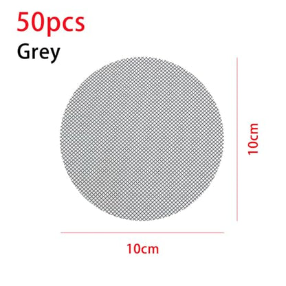 Aislor 50pcs Flower Pot Hole Mesh Pad, Plant Pot Drainage Mat, Plant Potting Bonsai Bottom Grid Mat for Garden Gray Circular 1 One Size