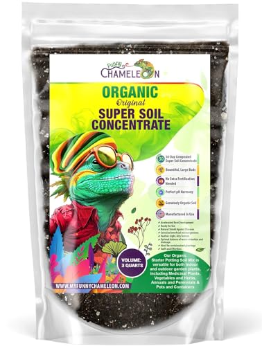Organic Original Super Soil Concentrate with Mycorrhizae – Living Soil Boosts Roots & Buds for Seeds & Clones - Indoor & Outdoor Growing - Mix 1:4 with Topsoil Potting Soil (3 quarts) - color: Organic Original Super Soil, size: 3 quarts