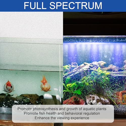 Led Aquarium Light, Full Spectrum Fish Tank Lights, 40 Gallon Freshwater Fishtank Hood Lighting for Grow Fish, Plants, Adjustable from 36 to 44 Inch - size: 36-44 IN