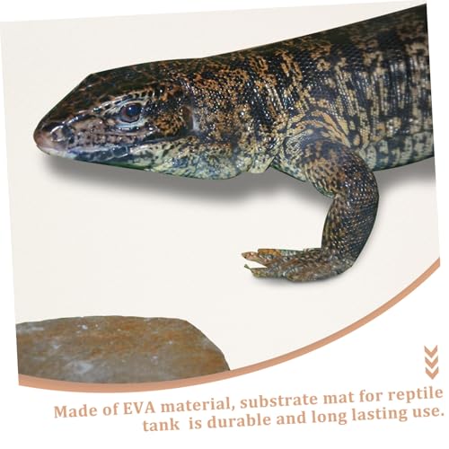 Washable Reptile Carpet Terrarium Mat for Bearded Dragon Snake Lizard Tortoise Leopard Gecko Soft Substrate Bedding Liner Light Beige