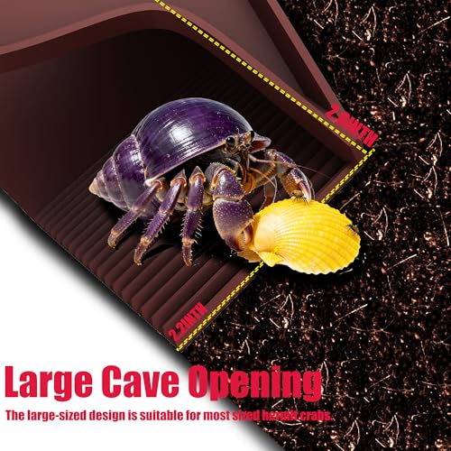 Hermit Crab Hideout with Climbing Tunnel | Hermit Crab Climbing Toys| Hermit Crab Water Tank Accessories |Hermit Crab Habitat, Also Suitable for Sea Turtles, Lizards and Tarantulas