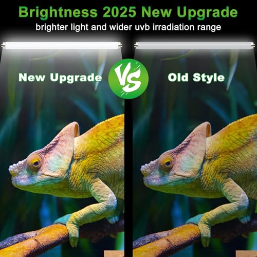 LUCKY HERP T8 30W UVB 5.0 Reptile Light, UVA UVB Reptile Light Bulb 2 Pack, Fluorescent Lamp for Reptiles Amphibians Lizards Chameleons - size: 36inch 5.0